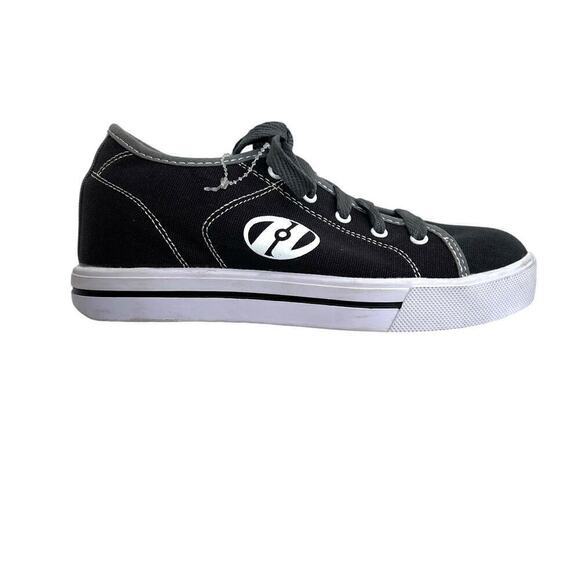 HEELEYS Wheeled Sneakers in Black canvas Gray TZzasrim Unisex Size 5 Big Kid - Picture 4 of 9